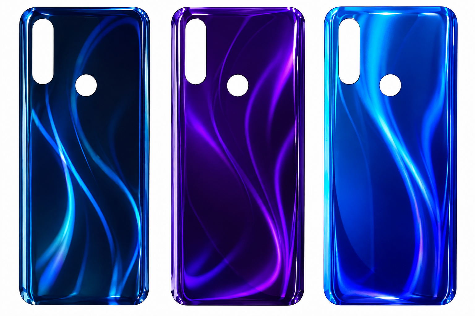 Compatible Replacement for Realme 3 Pro Back Panel – Blue, Purple & Violet